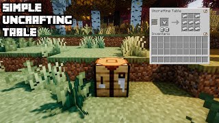 Simple Uncrafting table  Recupera tus materiales  Minecraft Mod Review [upl. by Clippard]