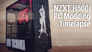 Modding the NZXT H500i PC case LORD TACHANKA [upl. by Suehtomit920]