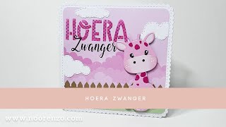 Kaarten maken met CraftLab Hoera Zwanger [upl. by Pickar]