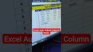 Excel Auto Adjust Column Width in 5 sec excel viral exceltips msword computer [upl. by Lorelie]