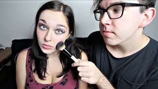 BOYFRIEND DOES GIRLFRIENDS MAKEUP [upl. by Gayle461]