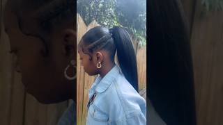 Side Braided Ponytail contentcreator braids hairstyle shortvideo hair youtube shorts short [upl. by Sirromed]