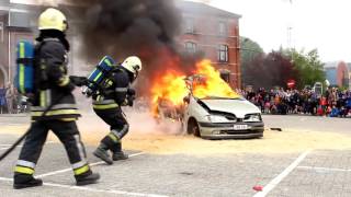 VOERTUIGBRAND  OPENDEUR BRANDWEER HERVE  PORTES OUVERTES POMPIERS DE HERVE 2016 [upl. by Snah]