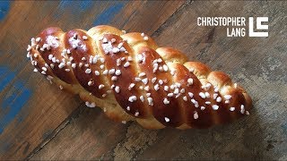 Spindelzopf mit 5 Strängen flechten  Brioche Striezel Anleitung  Christopher Lang BrotSommelier [upl. by Enirac]