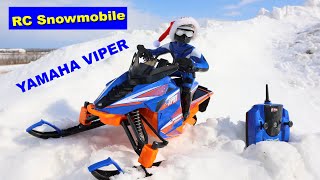 RC Snowmobile  Yamaha Viper on snow  Review  TopMaz Racing [upl. by Yrod391]