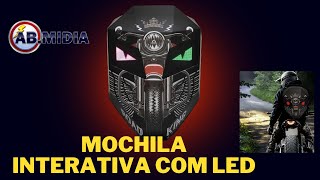 Mochila Interativa led display Motoqueiro Backpack Eyes Anime Power Rangers [upl. by Lubbi]