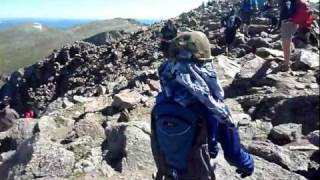 Mt Bierstadt 72311  The Final Scramble to the Summit 14060 ft [upl. by Sato224]