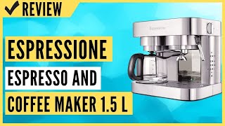 Espressione Stainless Steel Machine Espresso and Coffee Maker 15 L Review [upl. by Guss]