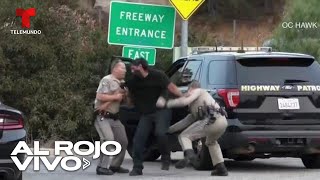 Conductor se resiste a un arresto y termina a golpes con unos policías en California [upl. by Ancilin93]