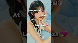 Wonyoungs Live Vocals At Lollapalooza kpop ive wonyoung [upl. by Notlil]