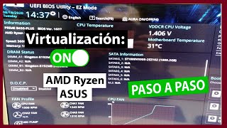 Cómo ACTIVAR la VIRTUALIZACIÓN en AMD Ryzen ASUS 2020 ¡Muy Fácil [upl. by Felipa781]