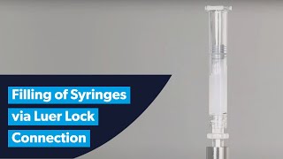 Filling of Syringes via Luer Lock Connection [upl. by Nonnac]