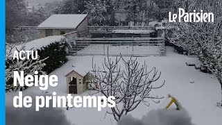 «On retourne en hiver»  la neige refroidit lambiance en France [upl. by Anreval]