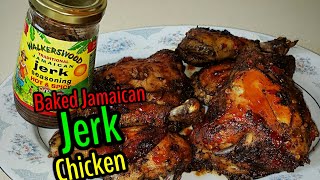 How To Make Jamaican Jerk Chicken In The Oven Homemade Jerk Sauce [upl. by Aihsyn]