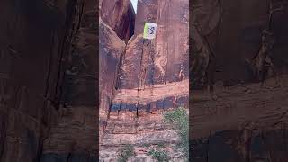 View of Tombstone Tandem BASE jump in Moab Utah with Tandem BASE Moab [upl. by Ungley799]