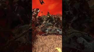 Chaos Warriors of Khorne VS Saurus Warriors Shields  Total War Warhammer 3  shorts [upl. by Silliw]