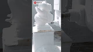 5 axis cnc machine milling 3D polyurethane foam sculpture cncmachine cnc5axis foamsculpture [upl. by Ailel221]