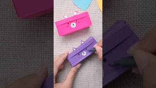 CUTE ORIGAMI BOX WITH LID ❤️ origamicraft short  viral easydiy unik [upl. by Jarvey20]