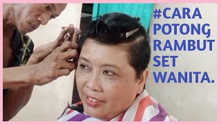 CARA POTONG RAMBUT SET WANITA [upl. by Lomaj906]