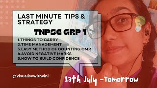 TNPSC GRP 1 2024 ALL TIPS amp STEPS FOR OMR VisualisewithVini 13july2024trending youtube [upl. by Larina849]