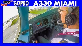 Airbus A330 Landing at MIAMI  GoPro Flight Deck View [upl. by Nedgo]