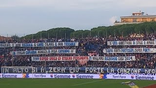 La Curva Nord Pisa ricorda cosi Romeo Anconetani  Pisa  Sampdoria  09112024 [upl. by Oidivo]