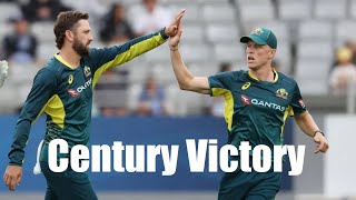 Crushing Victory Australias Batting Dominance Secures Series Sweep amp 100th T20I Win [upl. by Olwena742]