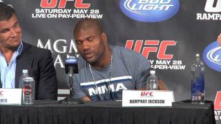 Rampage Jackson artist at UFC 130 press conference [upl. by Alyks141]