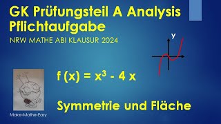 GK Prüfungsteil A Mathe Abi Klausur NRW 2024 Pflichtaufgabe Analysis [upl. by Engud]