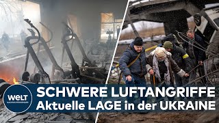 RUSSISCHE INVASION Die aktuelle LAGE in der UKRAINE  Schwere Luftangriffe [upl. by Ahsienal]