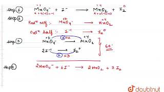 Permanganate VII ion in basic solution oxidize iodide ion I to produce molecular iodine I [upl. by Alisa323]