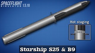 How to build Starship amp Booster 9  In Spaceflight Simulator  SFS [upl. by Arymat]