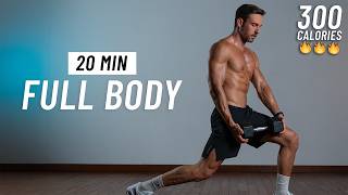 20 MIN FULL BODY HIIT With Weights  No Repeats No Jumping Home Workout [upl. by Nitnert]