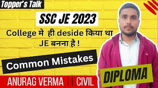 SSC JE 2023 Topper Interview  Anurag Vermas Inspiring Journey of SSC JE  Civil  ChargeBook [upl. by Morril]