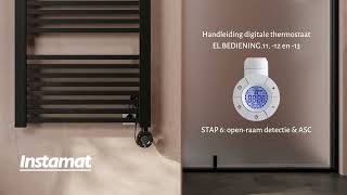 Instamat Thermostaat Handleiding STAP 6  open raam detectie amp ASC [upl. by Noneek717]