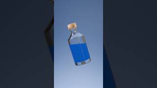 Blender Real Time Liquid In a Bottle  Simulation blender 3dmodeling fluidsimulation [upl. by Tulley]