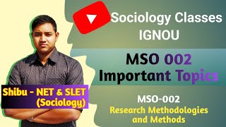 MSO 002  Important Questions  June 2024  IGNOU MA Sociology [upl. by Babbette]