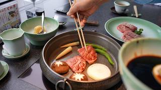 Delicious Wagyu Hotpot in Kyoto Japan [upl. by Ycnuahc]