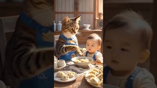 Billi khana khila Rahi Hai funny cat reels viralshorts mgrnooriagency [upl. by Mackenzie]