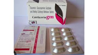 Corticerin GM Tablets Diacerein Glucosamine Sulphate and Methyl Sulfonyl Methane Tablets [upl. by Rednal]