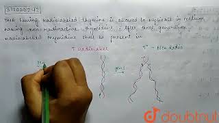 DNA having radiolabeled thymidine is allowed to replicate in medium having nonradioactive thymi [upl. by Ogg]