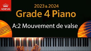 ABRSM 2023 amp 2024  Grade 4 Piano exam  A2 Mouvement de valse  Louise Farrenc [upl. by Haram]