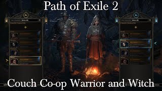 Path of Exile 2 Beta Couch Coop Warrior and Witch Gameplay Early Access [upl. by Hacceber608]