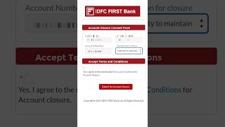 IDFC FIRST BANK Account Close Online in 1 Minute [upl. by Dyanne522]