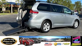 For Sale 2014 Toyota Sienna Freedom Motors Power Fold Out Ramp Rear Loading Wheelchair Van [upl. by Nnylakcaj]