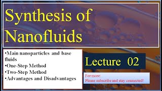 Lec 2 How to synthesis NanofluidsOne step and two step methodsAdvantages and disadvantages Hindi [upl. by Ecnarepmet]