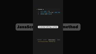 how to convert a number to a string with the JavaScript toString method coding javascript [upl. by Roye]