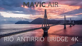 RIO ANTIRRIO BRIDGE Charilaos Trikoupis BridgePatra  MAVIC AIR DRONE  4k [upl. by Aven]