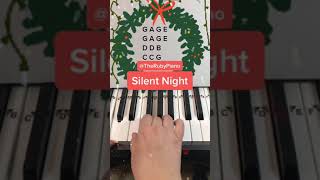 🕯🎄Silent Night Piano Tutorial With Letters shorts pianotutorial [upl. by Llenor]