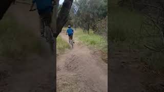 Testing my helmat on the last day of school holidays bikejumps mtb new helmat silverback bikes [upl. by Nerti139]